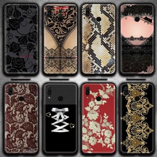 TOPCASHOP Love Lace Flower Phone Case Huawei Y6P Y8S Y8P Y5II Y5 Y6 2019 P Smart Prime Pro