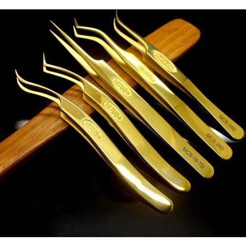 1 Pcs Vetus MCS New Style Professional Eyelash Extension Tweezers Beauty Tools