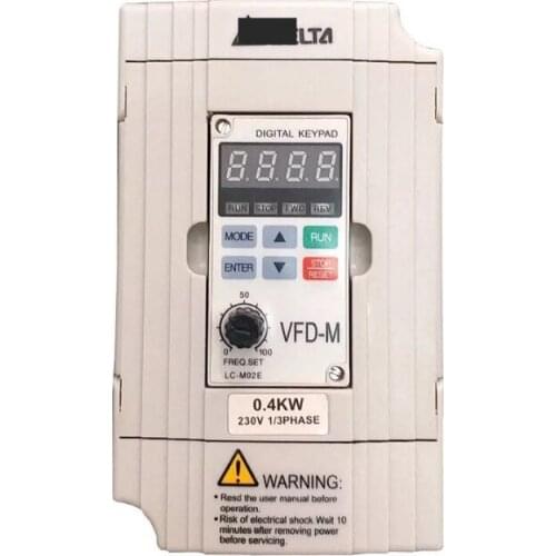 VFD-M Inverter AC Motor Drive VFD004M21A-A 1 Phase 220V 400W 0.5HP 2.5A 400HZ New