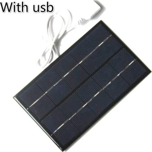 USB 5V Solar Cells Charger Power Pane Solar Panel Fast DIY Travel Outdoor Polysilicon Battery Charger Portable Tablet Generator