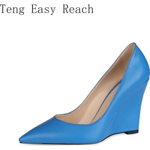 Women Platform Pumps Wedge Womens Comfortable High Heels 2021 Spring Autumn Fashion Female Ladies Shoes Zapatillas Mujer 43 45