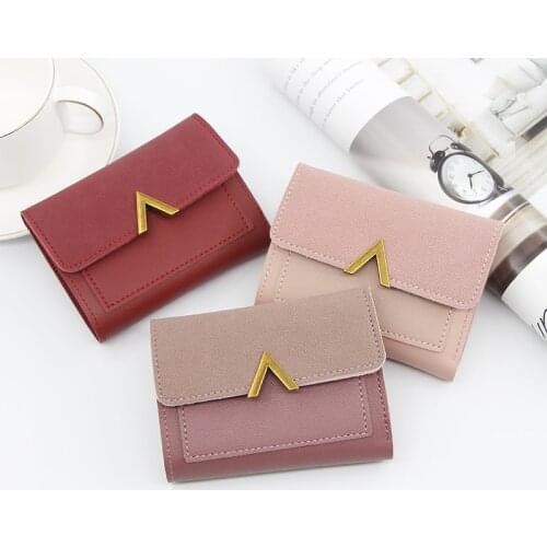 Women Purse Vintage Small Short Leather Wallet Luxury Brand Mini Female Fashion Wallets And Purse Credit Card Holder
