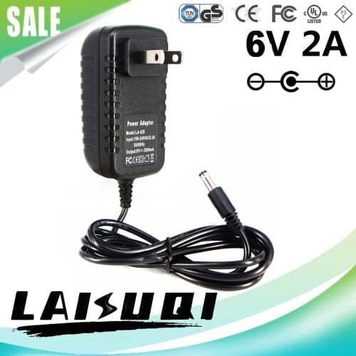 10pcs 6V 2A DC5.5mm*2.5mm US Plug AC/DC Power Adapter 6V2A Supply Charger LAISUQI New Special Offer