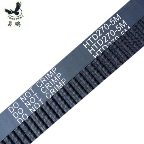 10 pieces HTD270-5M timing belt Teeth 54 Length 270mm Width 12mm 5M rubber closed-loop belt 270 HTD5M S5M Belt Pulley
