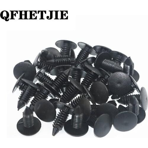 100Pcs 8mm hole Auto Fasteners Clips Universal Car Trunk Roof lining Sealed Sub Pickups Sound Modification Accessories