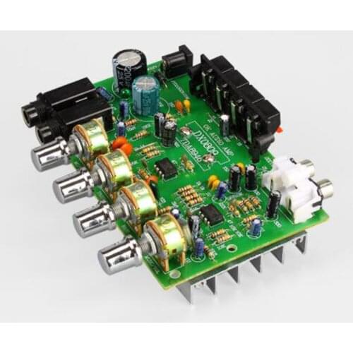 2.0 Power Amplifier 40W*2 DC12V With Microphone Dual Channel Power Amplifier Board PCB DIY