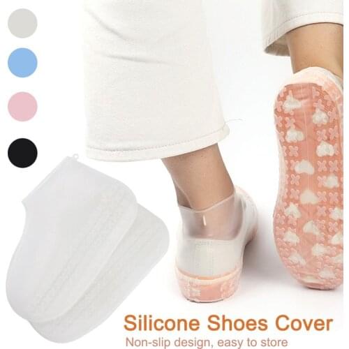 2019 New Silicone Waterproof Shoe Cover Outdoor Rainproof Hiking Skid-proof 4 Colors
