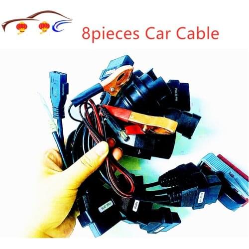 2019 Full Set 8 Car Cables For Car For Tcs Cdp Pro Car Cable Diagnostic Tool Interface Obd Ii Obd2 Cable Scanner Cables