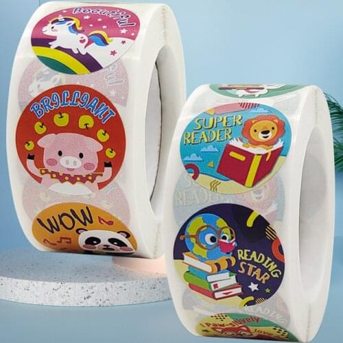 24Types Kid Reward Stickers for Reading Encouragement Children Student Stationery Toy Game Scrapbooking Birthday Gift Card Seals