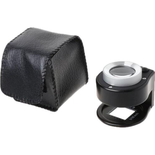 30X Magnifying Glass Portable with Scale LED Counterfeit Lamp with Lamp Purple Light Calligraphy Jewel Printing Identification