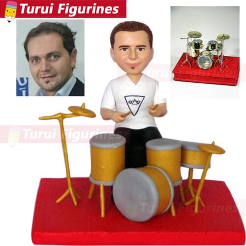 3D Sculpture From a Photo custom bobblehead figurines head statue statuette from pictures man play frame drum figurines sculptur