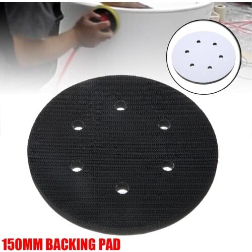 6 Inch 150mm Soft Sponge Interface Backing Pad for Sanding Pads Hook&Loop Sanding Discs Uneven Surface Polishing Power Tool