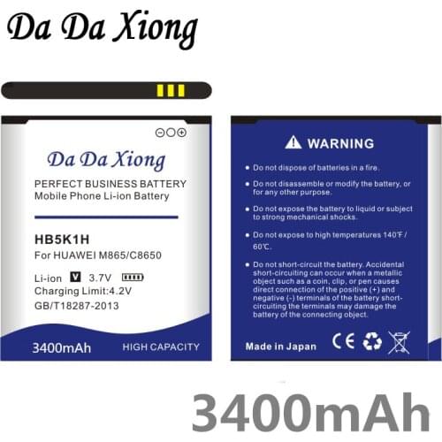 DaDaXiong 3400mAh HB5K1H Battery for Huawei Ascend ll 2 M865 Sonic U8650 C8650 U8850
