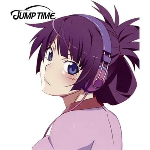 JumpTime 13cm x 9.9cm Car Decoration Stickers Japanese Anime Monogatari Collection Sexy Beauty Drift Racing Decal Car Sticker