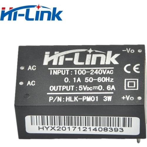 Free shipping low cost Hi-Link ac dc 5v 3w mini power supply module 220v isolated switch mode power module supply HLK-PM01