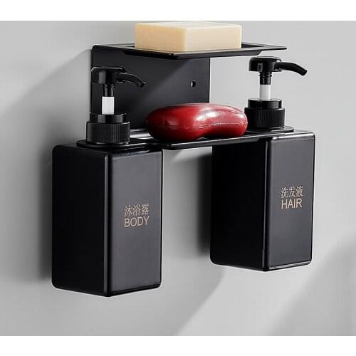 Soap Dispenser Bathroom Storage Soap Box Space Aluminum Free Perforated Soap Box Creative Wall-mounted Soap Box Wc Shelf