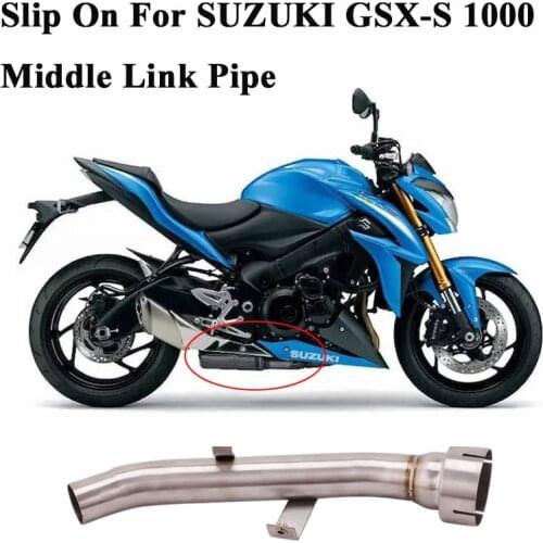 For SUZUKI GSX-S 1000 GSXS1000 2015 - 2018 Motorcycle Exhaust Escape Middle Pipe Stainless Steel Link Pipe Eliminator Enhanced