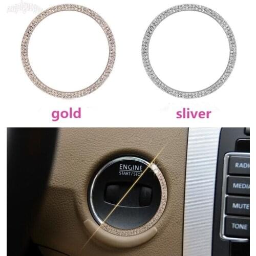2 color Car Engine Start Stop Switch Ring Cover Sticker For Volkswagen VW CC new Magotan 2012-2016 Luxurious Accessories