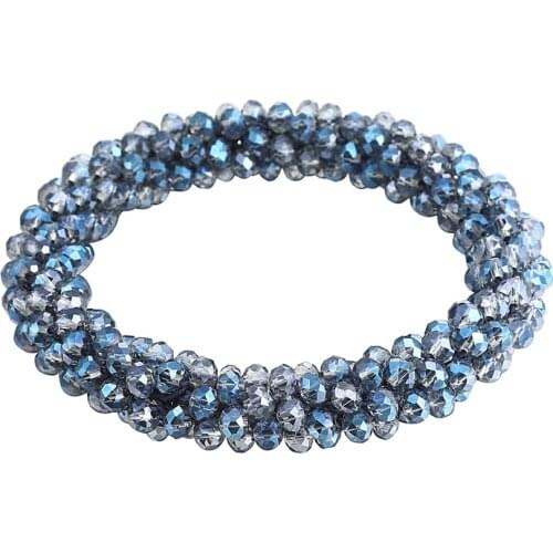 LOVBEAFAS Boho Elastic Bracelets & Bangles For Women Vintage Stretch Bohemian Femme Crystal Glass Beads Bracelets Party Jewelry