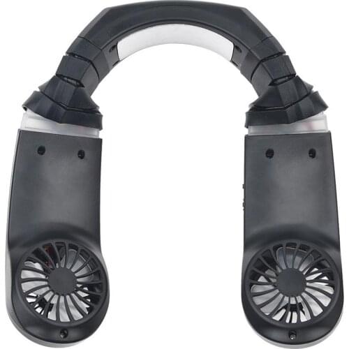 Summer Earphone Design Mini Portable USB Neck Mounted Air Conditioner Cooler Fan