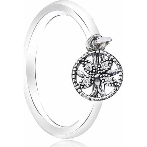 Ajxa Tree 925 Sterling Silver Trendy Womens Rings For Female Anniversary Gift Fashion Fine Jewelry