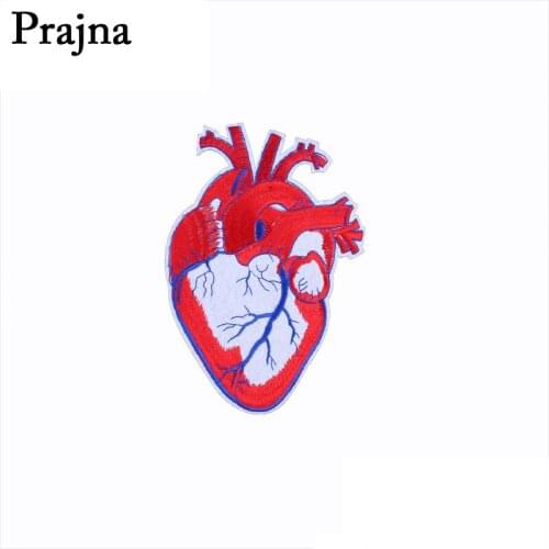 Prajna Heart Stripe Badge Embroidery Patch Stickers On Clothes Thrasher Clothing Iron On Backpack Tactical Patches Chile Croppe
