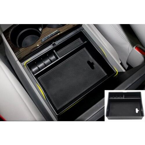 Non-Slip Mat In Central Armrest Container Holder Stowing Box For Toyota Sienna 2011-2012 2013 2014 2015 2016 2017 Accessories