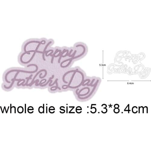 2020 New Metal Cutting Dies Word Happy Father Day Craft Dies Scrapbooking dies Album Card Making Embossing Die Cut stencils dies