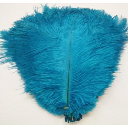 New! 50pcs perfect Lake blue ostrich feather 10-12inch/25-30cm Wedding Birthday Christmas Decorations