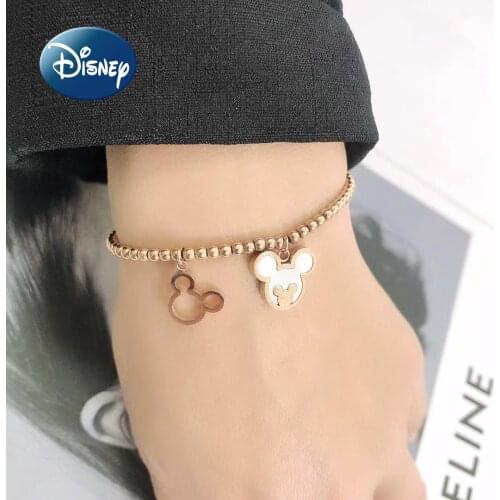 Disney Fashion Design Mickey Bracelet Simple and Fun Net Red Luxury Womens Jewelry Temperament Bracelet Summer Unique Hot Style