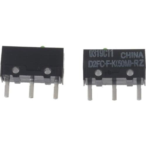 2Pcs Original OMRON Mouse Micro Switch D2FC-F-K(50M)-RZ Green Dot 50 Millions click lifetime for Razer HX6A