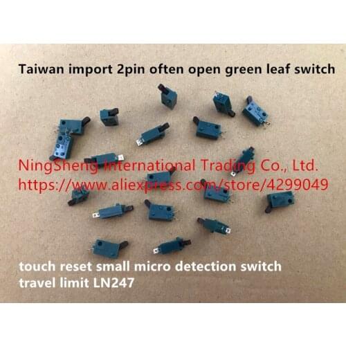 Original new 100% import 2pin often open green leaf switch touch reset small micro detection switch travel limit LN247