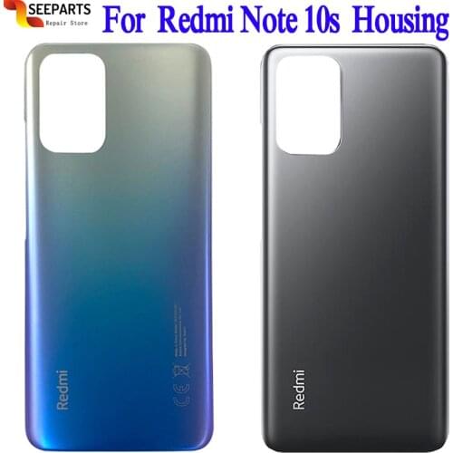 Original New For Xiaomi Redmi Note 10S Back Battery Cover Rear Housing Redmi Note 10S Battery Door Case Replacement Parts