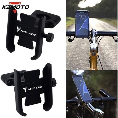 Universal Motorcycle For Yamaha MT-03 MT03 mt-03 With LOGO CNC Handlebar Mount Bracket GPS Mobile Phone Holder Accessories