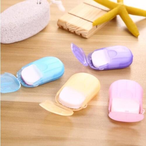 Portable Soap flakes soap paper tablets Clean Paper Soap Slice 20 Sheet/Box For Travel Camping LX5036