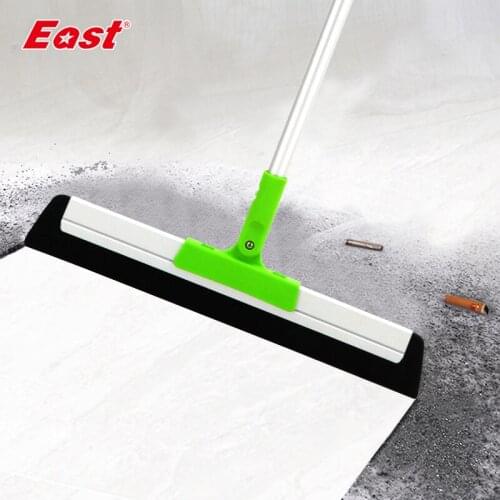 East Magic Telescoping Handles Dual-use Wet and Dry Broom Floor Wiper Sweep Dust Hair Bathroom Cleaning Rubber Mop Broom Green