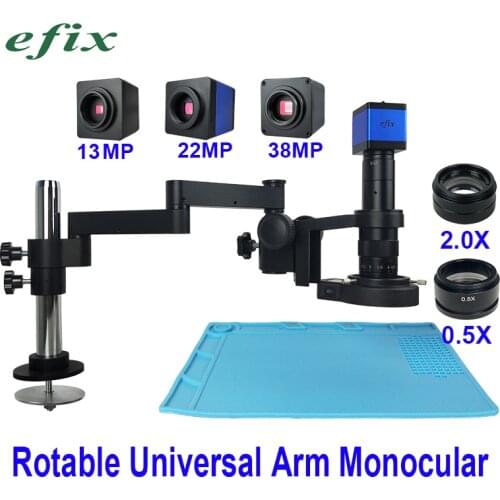 Rotable Stand Support Monocular Video Microscope HDMI VGA HD USB Digital Industrial Camera Lens Phone Repair Soldering Tool
