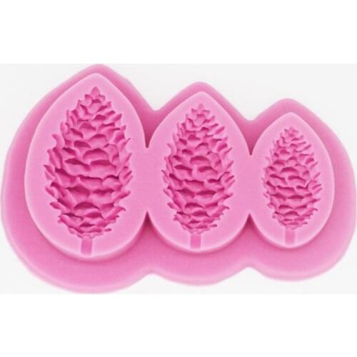 3 Linked Pinecone Silicone Mold Fold Chocolate Mold Lace Mold Cake Decorative Mold P900