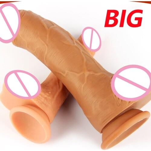 Silicone Penis Huge Thick Flesh Dildo Realistic Anal Butt With Suction Cup Big Dick Sex Toy For Women Erotic Insert Sex Products