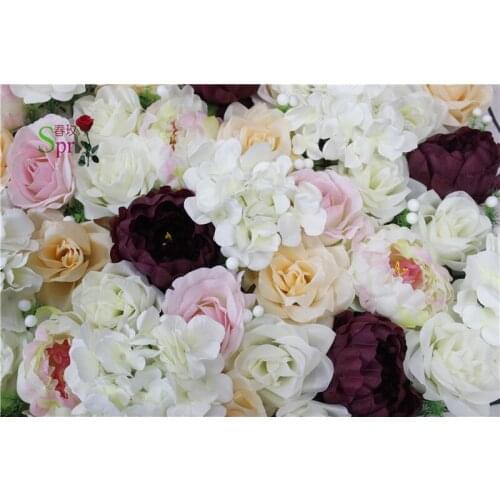 SPR EMS Free Shipping rose flower wall champagne hot sale valentines day wedding backdrop wall arrangement flowers decoration