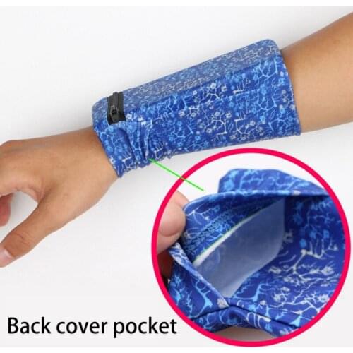 Running Arm Bag Elastic Sweatband Wristband Wrist Armband Phone Pouch Holder Sports Cycling Gym Wrist Bag