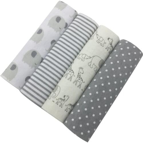 NEW color 4PCS/PACK 100% Cotton Supersoft Flannel Receiving Newborn Baby Blanket Swaddle Baby Bedsheet 76*76CM Baby Blankets