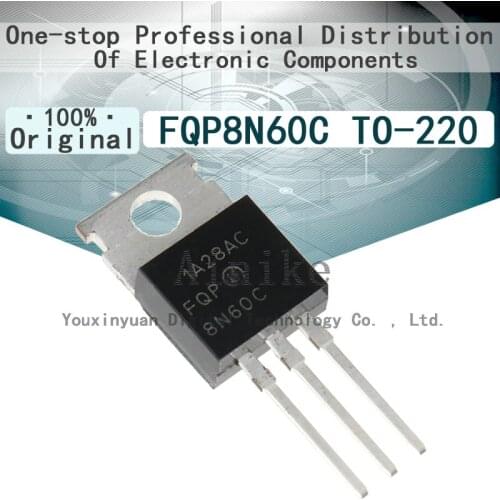 10/Pcs New Original FQP8N60C 8N60C 8A 600V TO-220 MOS field effect tube directly inserted with iron head