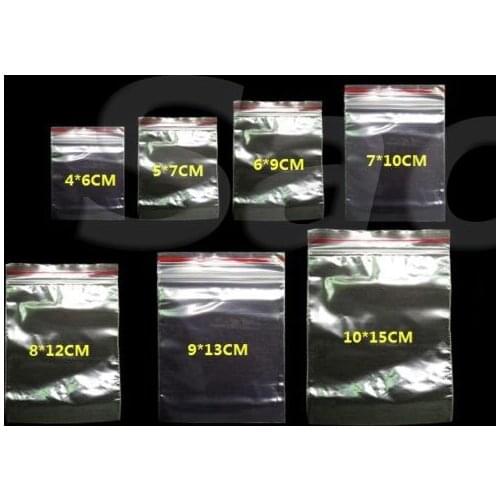 100pcs/pack Thickness 0.06mm Jewelry Ziplock Zip Zipped Lock Reclosable Plastic Poly Clear Bags
