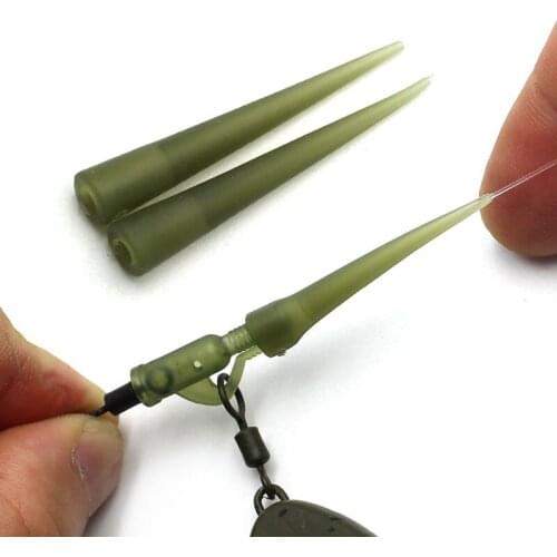 20pcs Fishing Carp Accessories For Carp Rig Feeder Fishing Anti Tangle Sleeves Fluorocarbon Fishing Line Tail Rubber Carp Tackl