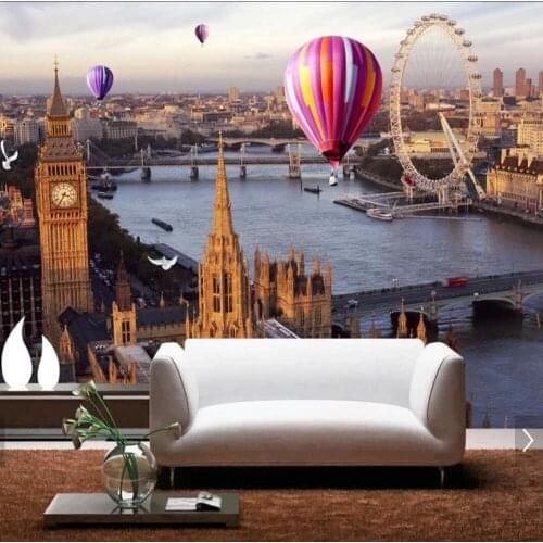 3D Wall Murals Wallpaper European Vintage London Street Wall Paper Entryway for Living Room TV Background Home Wall Decor