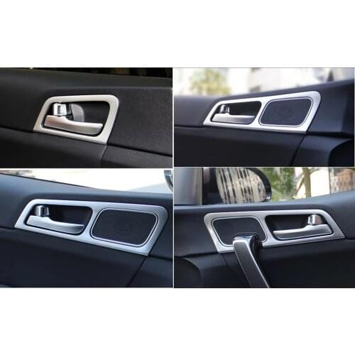 For Kia Sportage Kx5 2015-2018 Car door armrest panel cover car window trim Chrome plated 4pcs style