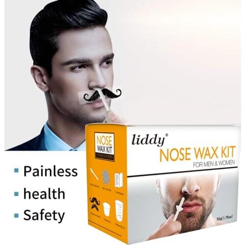 50g Nose Ear Hair Removal Wax Kit Painless Easy Mens Nasal Fast Effective Heat-resistant Cup Paper Cup Wax Stick Waxing TSLM1