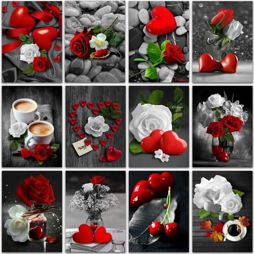 5D DIY Diamond Painting Kit Paint landscape scenery flower rose Full Square&Round embroidery mosaic Cross stitch home decor sale