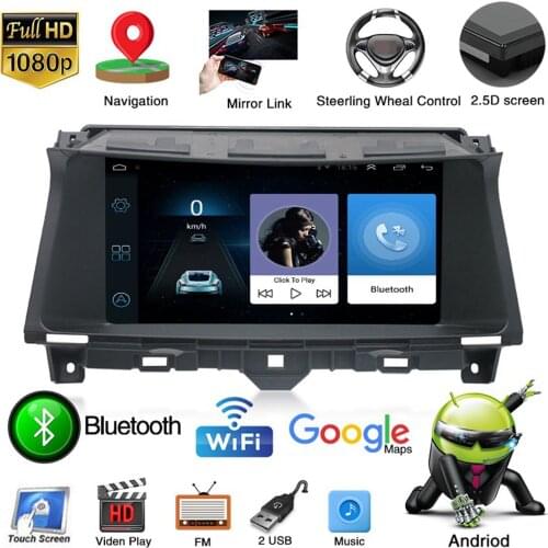 For Honda Accord 2008-2013 10.1in Android 9.1 Car Multimedia Video Stereo Radio Player Wifi GPS Navigation Head Unit 2 Din